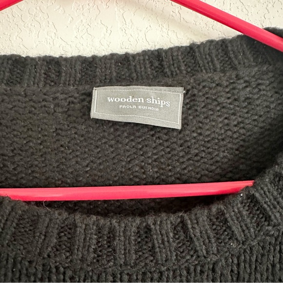 Wooden Ships Good Witch Knit Crew Sweater Top Halloween Black Sz L/XL - Picture 3 of 5